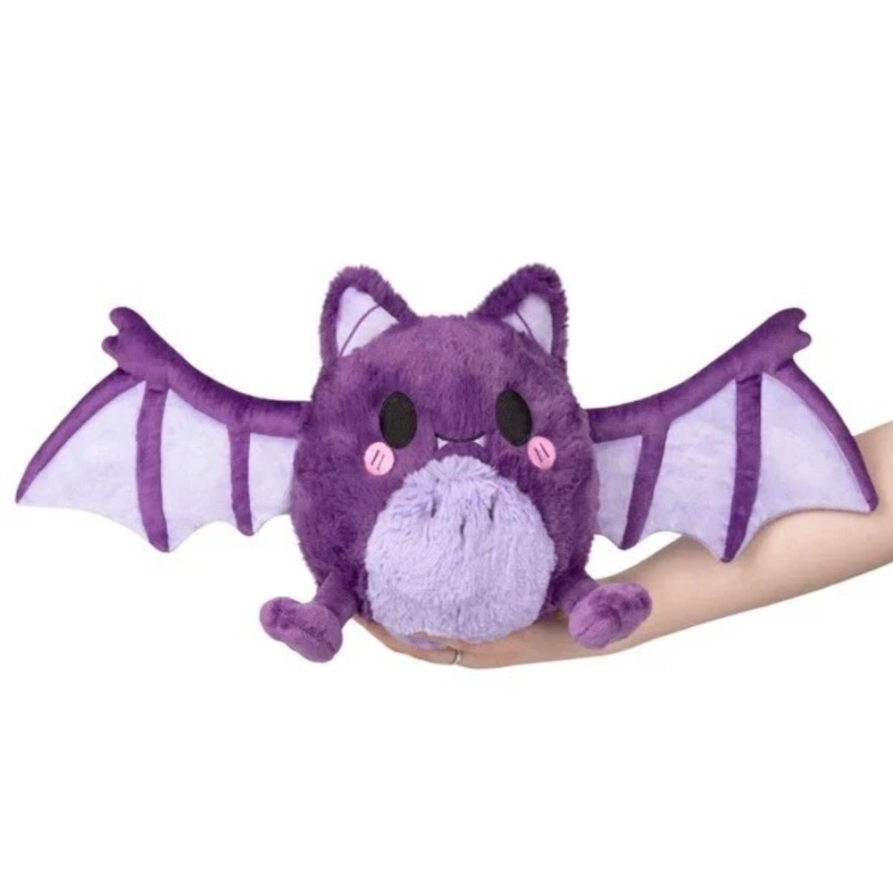 Squishable Mini Spooky Bat Plush Stuffed Toy Purple Vampire Magnetic Wings